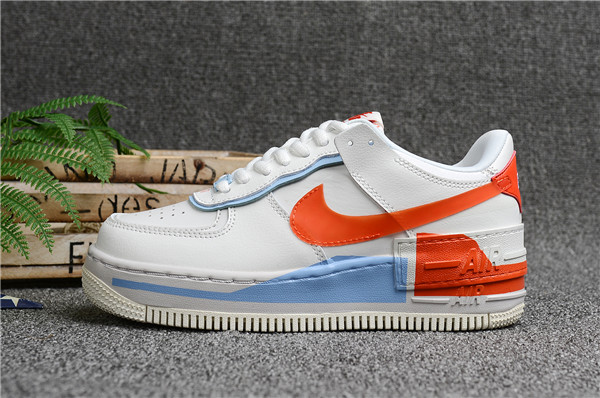 Women's Air Force 1 Low Top White/BlueRed Shoes 045 Women's Air Force 1 Low Top White/BlueRed Shoes 045
